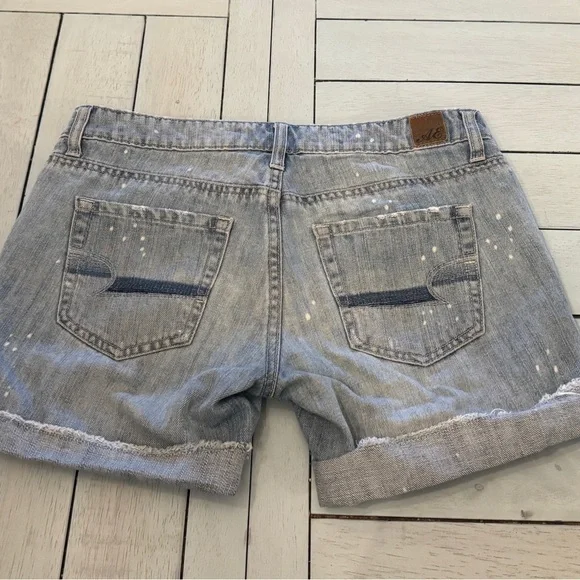 AMERICAN EAGLE | AE denim jeans Size shorts painter distressed Y2K | Sz 2 - Picture 2 of 7